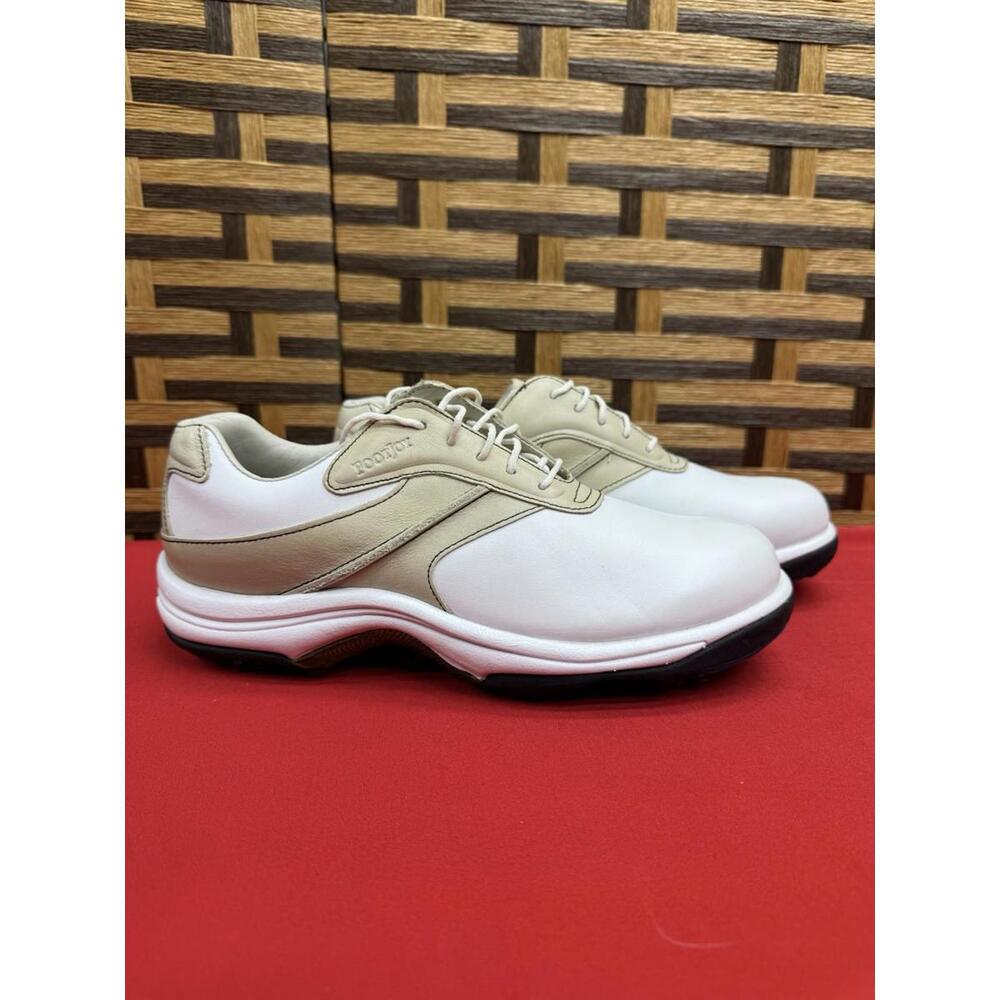 NWOB Footjoy Contour Series Womens White Leather Spiked Golf Shoe SZ 8 M - 94144